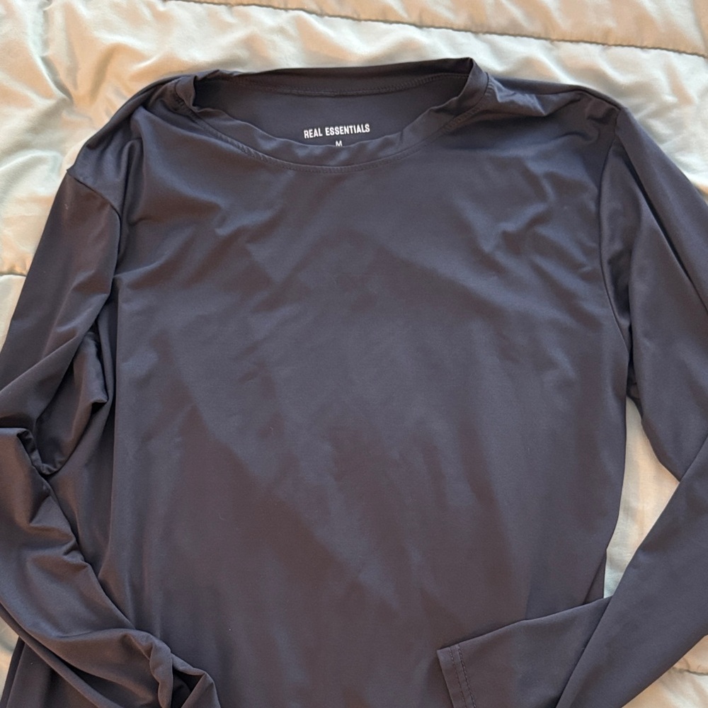 Essentials Men's Charcoal Long Sleeve Tee